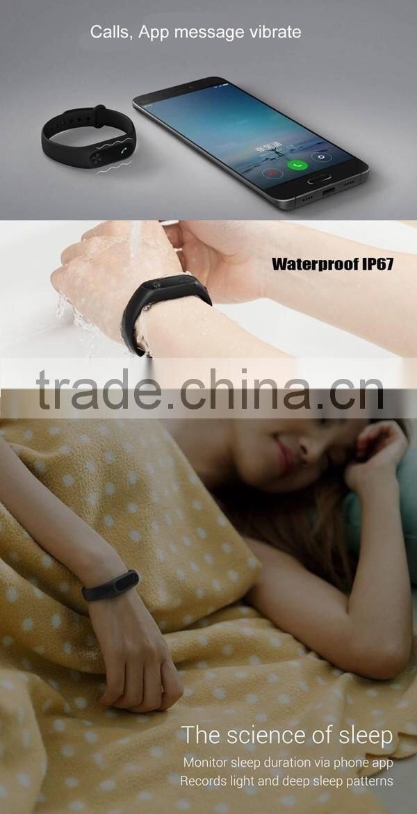 2016 New premium OLED Screen Original Xiaomi Mi Band 2 smart Wristband Heart Rate fitness Bracelet support whatsapp facebook
