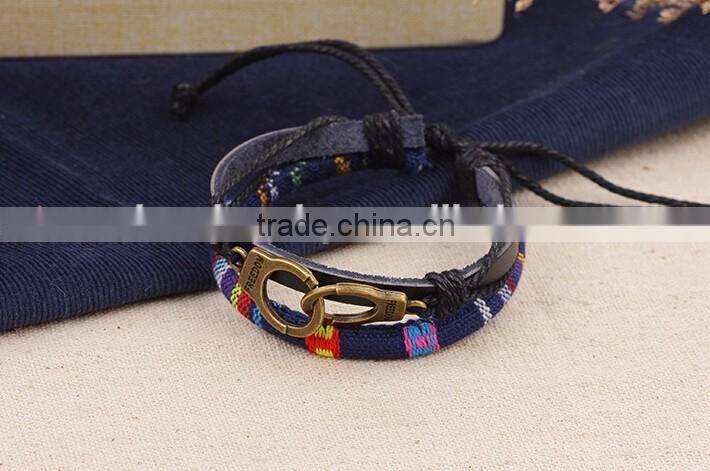 Leather Bracelet Handcuffs Bracelet Men And Women Bangle Wholesale