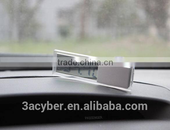 Suction On Windscreen Auto Rear View Mirror Digital Car Thermometer