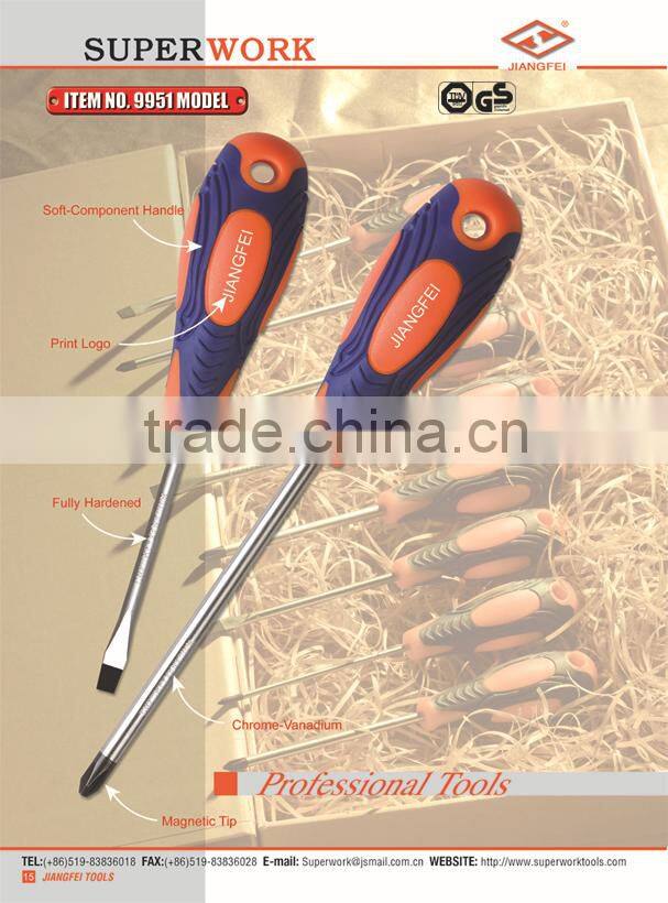 D9951-3 6PCS MAGNETIC COLOR BOX GS crv screwdriver set