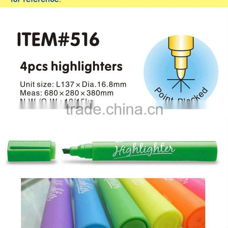 Chisel nib highlighter marker pen item 516