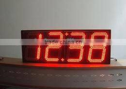 LED petrol price sign gas station price sign oil price red color 16inch LED clcok time temperature date atmospheric pressure