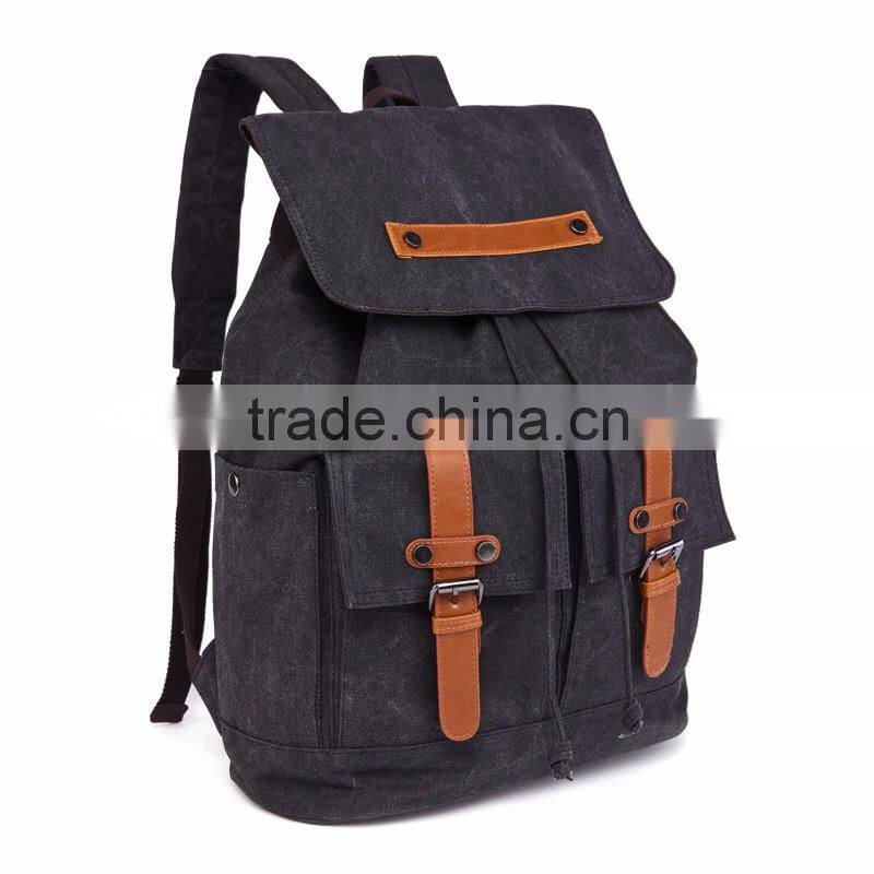vintage canvas hiking backpack for teenage girls