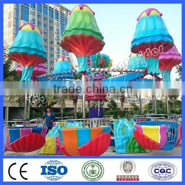 New design outdoor playground rides unfettered jellyfish for kids