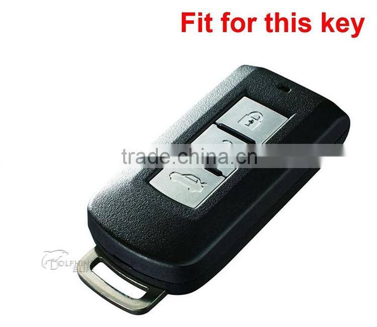 Car Leather Remote Key Cover Case 3 button Smart Accessories For Mitsubishi Lancer Outlander ASX Pajero