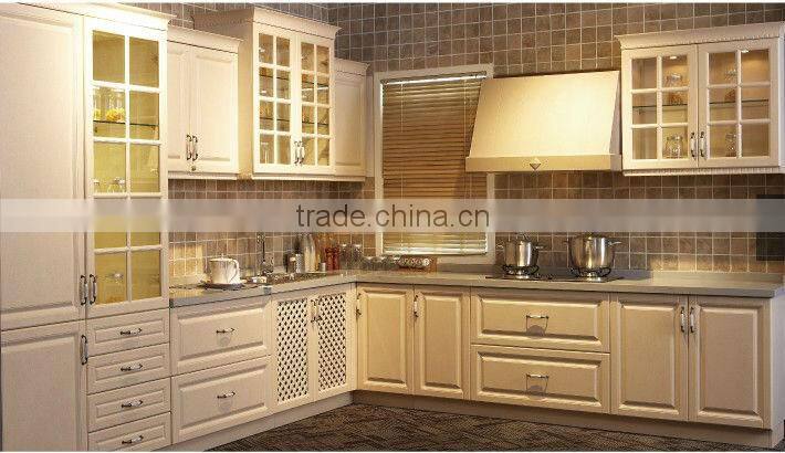 American style classical PVC shaker door kitchen cabinet
