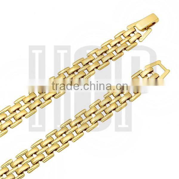 7mm 14k Gold Plated Panther Chain Necklace