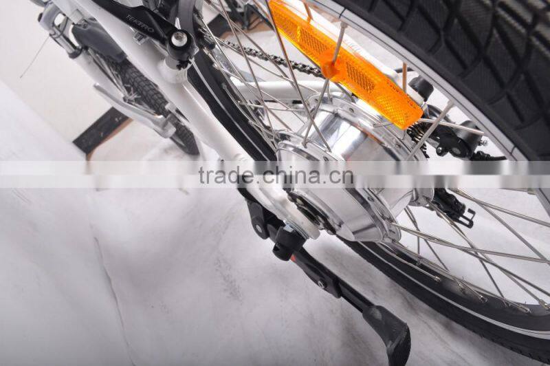Top E-Cycle Steel Frame Mini Folding Cheap Adult 20inch Chinese KENDA Tire Electric Motor Bike