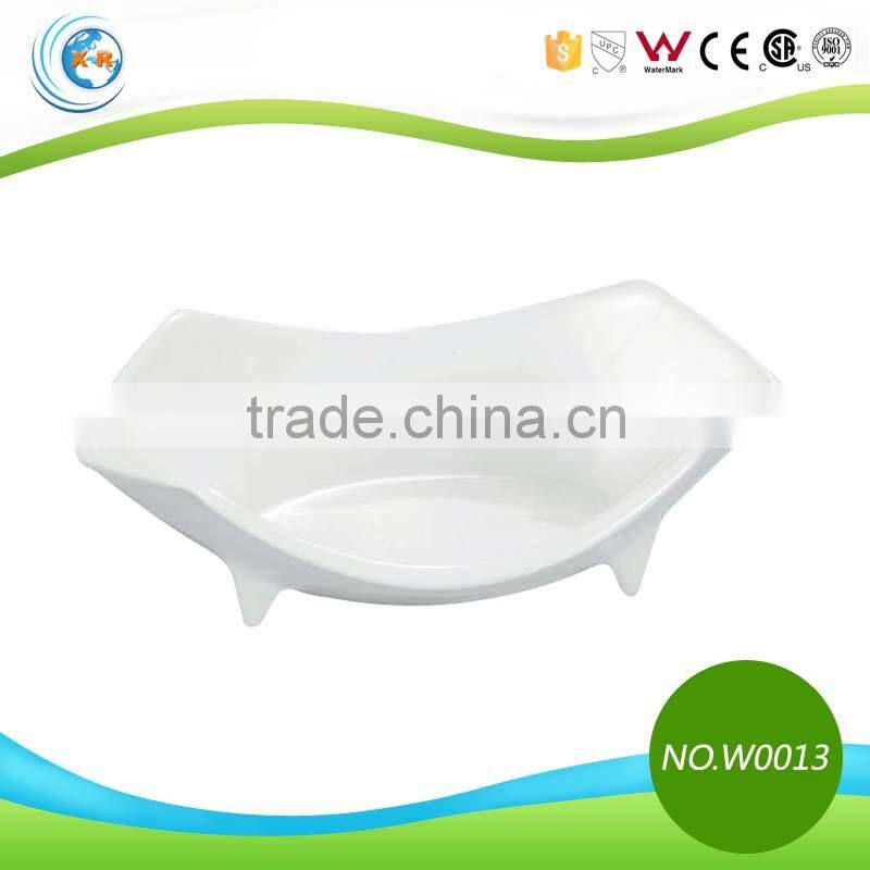 White Ceramic Snack Fruit Salad Bowl for Restaurant