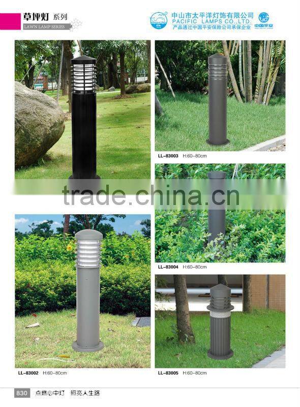 Modern style LED lawn light/bollard lamp pole with PMMA lampshade