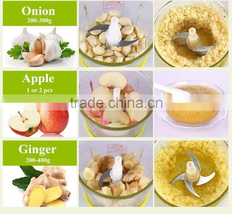 300-400W Hot Sale Household Double Blade Mini Plastic Electric Food Chopper