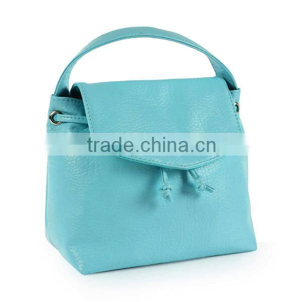 PU osmetic bag with eyelet string