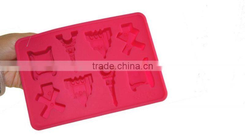 OEM/ODM house shape silicone ice cube tray mold chocolate container
