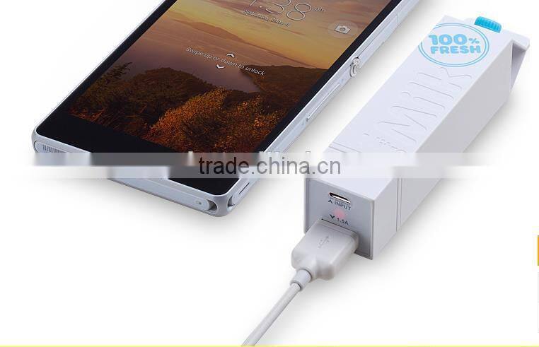 milk external power bank 2600 mah mini universal portable mobile charger