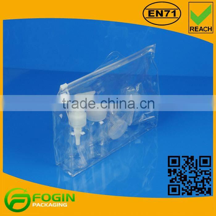 red color waterproof pvc bag with zipper