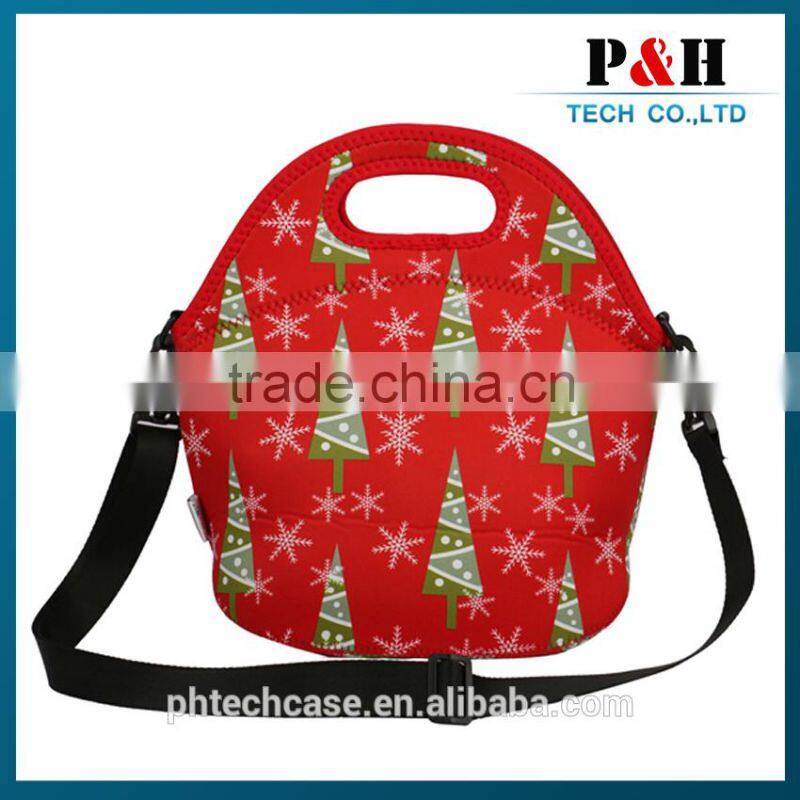 Ladies neoprene lunch tote bag,lady insulated neoprene lunch bag,lady neoprene lunch bag