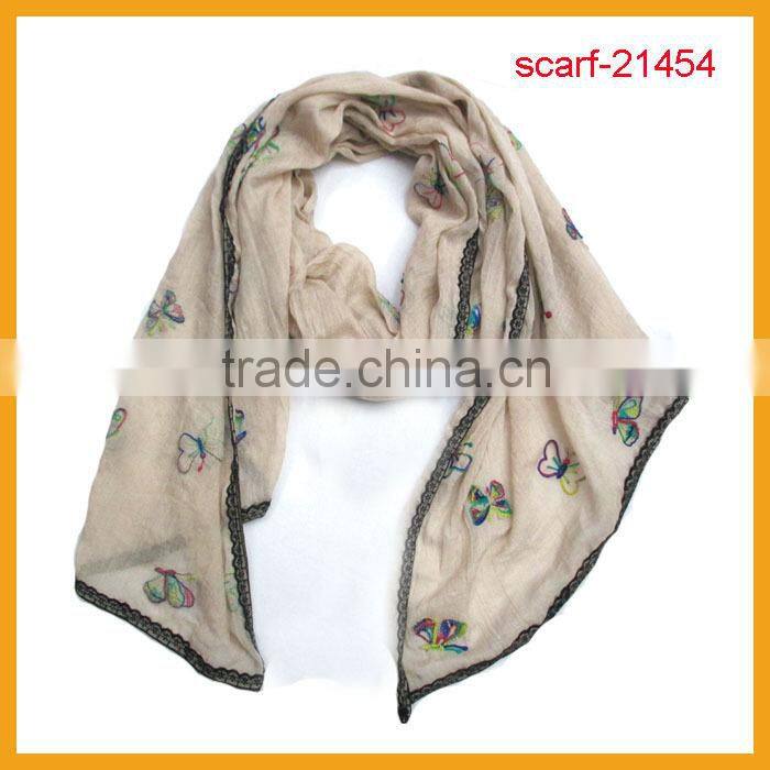 spring embroidery snowflake scarf