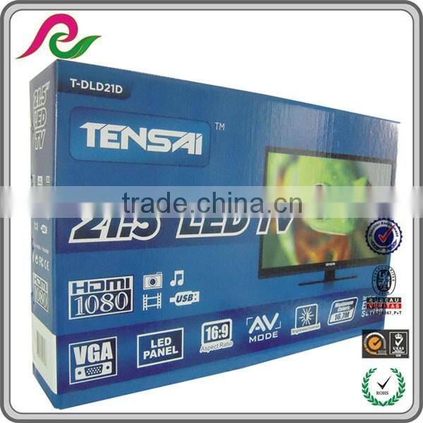 Folding corrugated carton paper box with printing for LDE TV packing