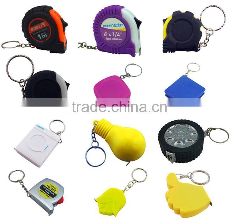 Yellow folwer design 0.1mm thickness blade mini tape measure
