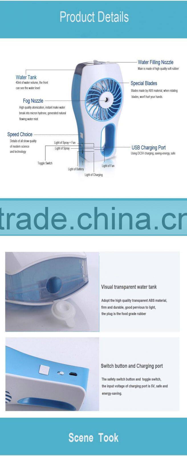 Hot Sell Summer Best Gift USB Fan Mini Electric Handheld Portable USB Fan