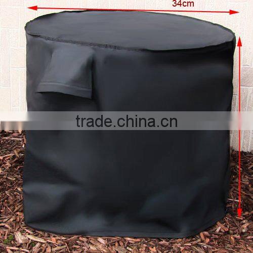 Heavy Duty Round Air Conditioner Cover, Black white, 34 X 30 Inch