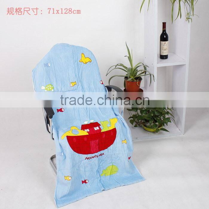 100% Cotton reactive printing single drawstring kids towel bag cartoon printing kids towel bag