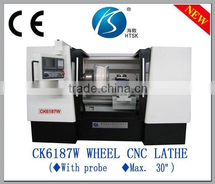 Wheel CNC Lathe machine of advantages Wheel drawing machine CK6187W used in car 4S -shops