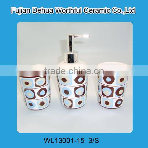 Simple design ceramic hotel bathroom accessories for wholesale