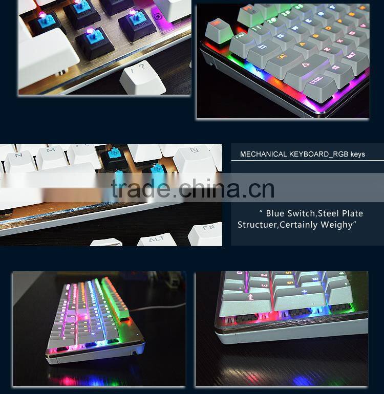 Cool Backlight LED Wired Gaming Mechanical Keyboard For Keyboard Gamer
