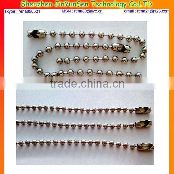 Brass 2.4mm ball chain connector