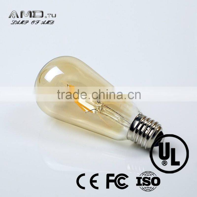 clear Chinese vintage retro ST64 E26E27 energy saving chandelier 1w 2w Edison led lights led bulb