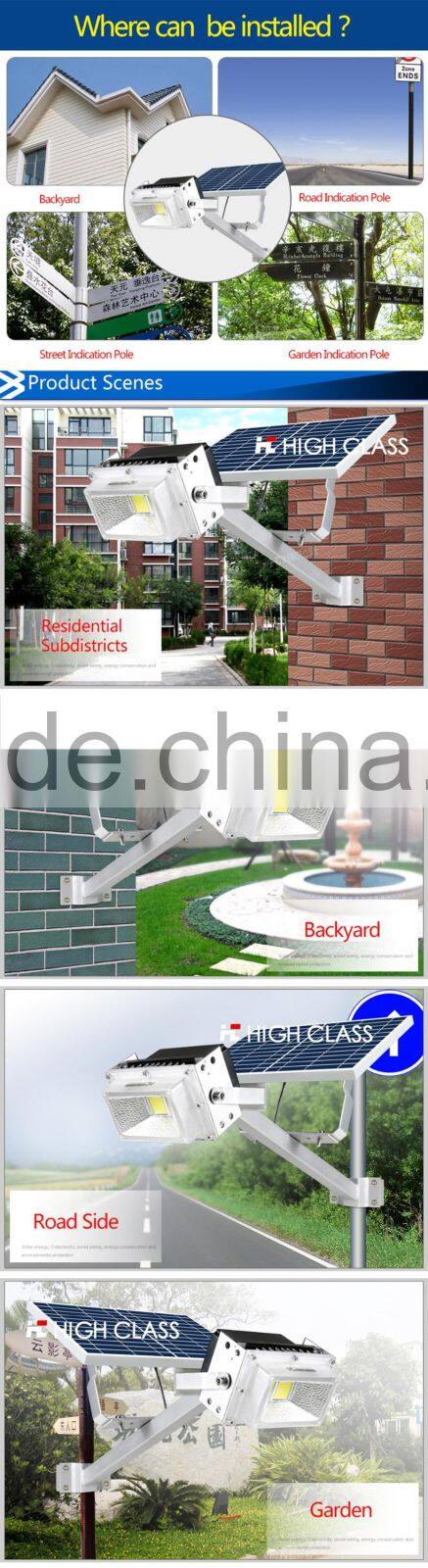 Outdoor Waterproof IP65 10W 15W Time Mcirowave Sensor Control LED Solar Street Lamp