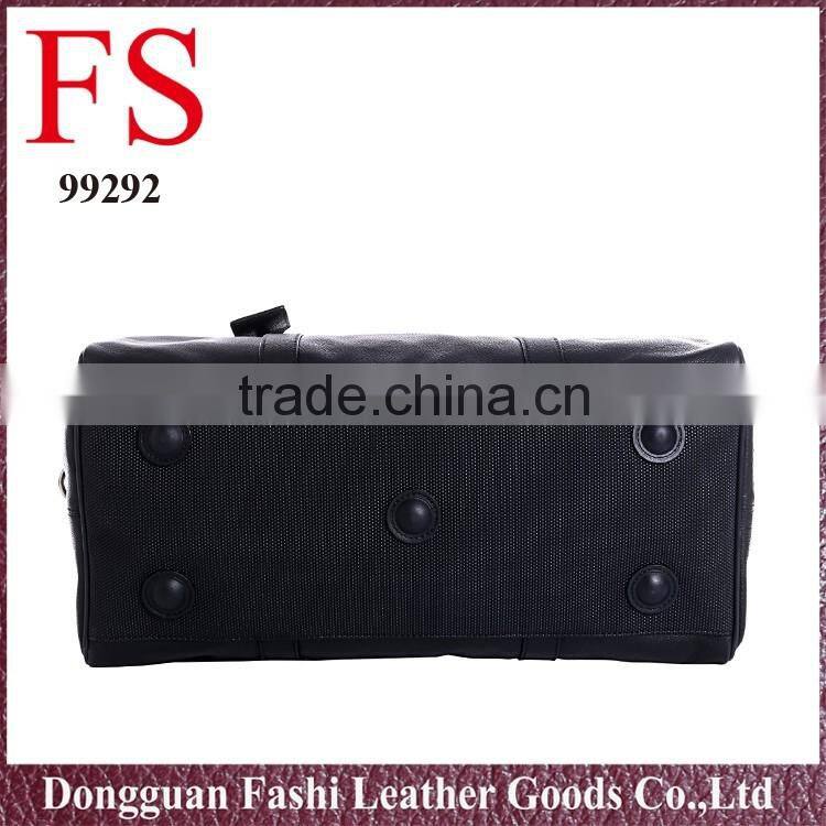 2016 Black Classic Style Large Wholesale Men Leather Travel Bag