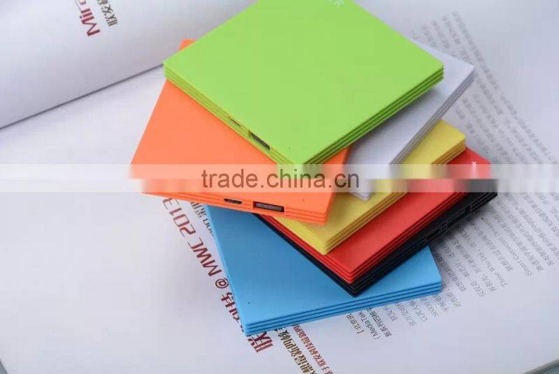 factory supply square shape design polymer battery portable power bank charger