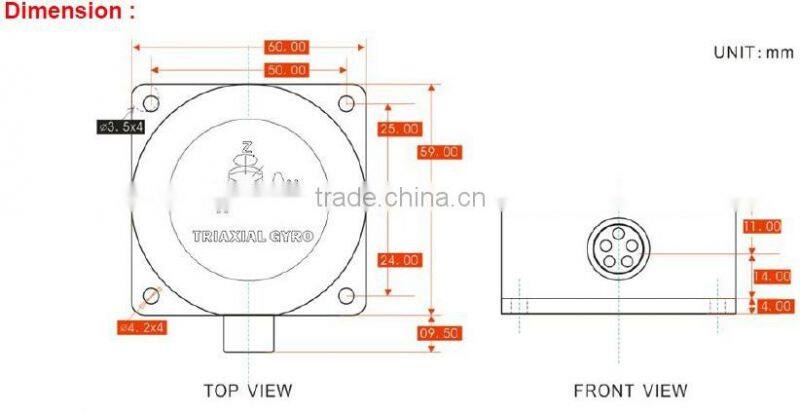 DCM302B Top Selling Triple Axis Magnetometer With High Precision 0.5~0.8deg Full Metal Jacket MADE IN CHINA