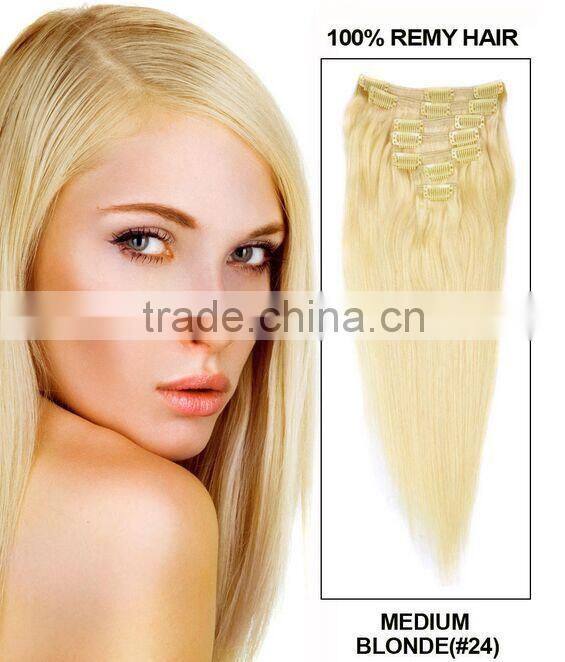 clips on hair/clips in hair/human hair extensions/hair products