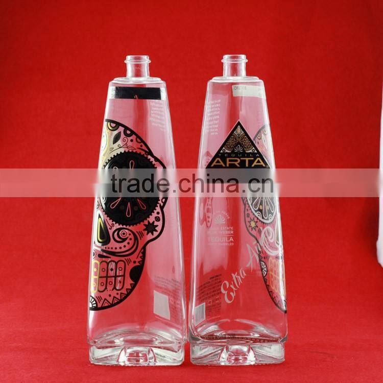 Cheapest 1L water bottle vodka bottle bullet shape liquor bottle