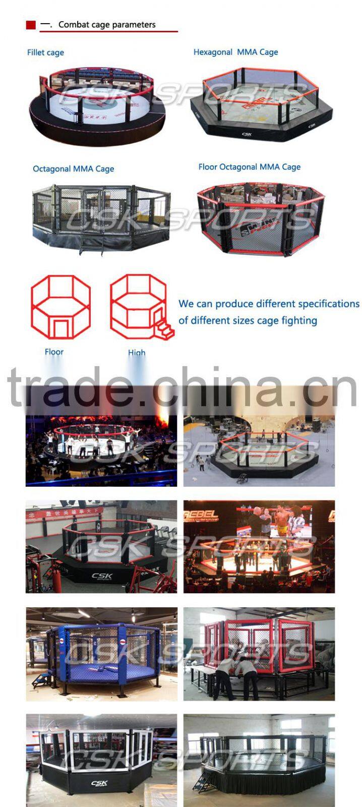 Grappling Martial Art Style MMA Cage