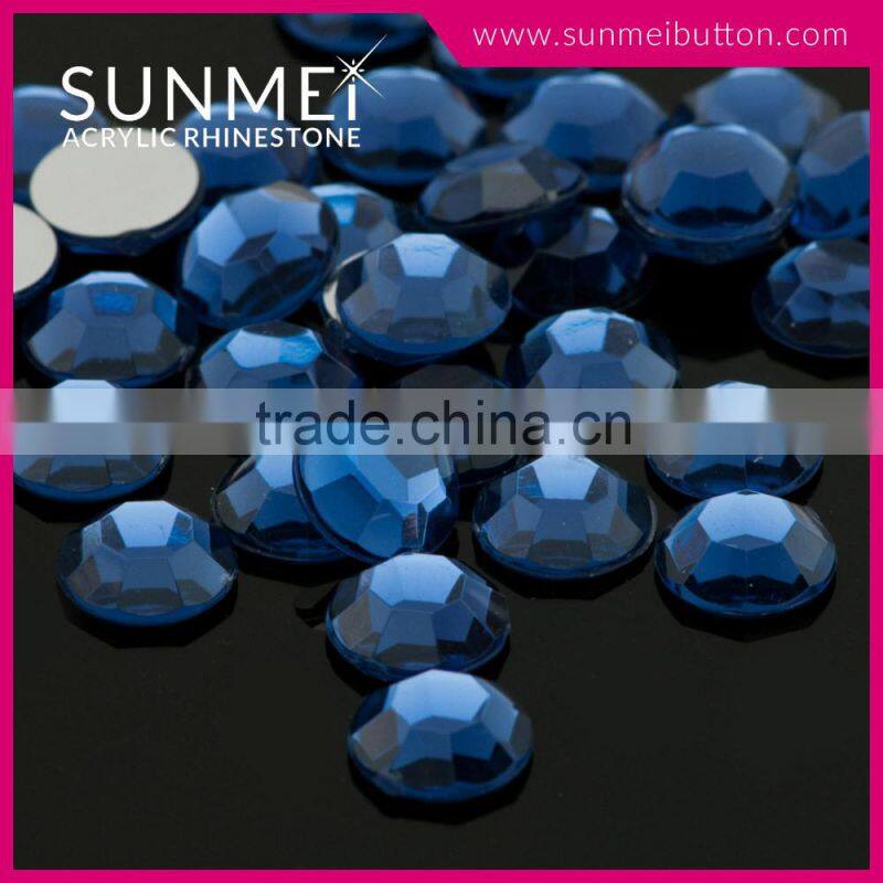 In Stock Items Round Shape Flat Back Acrylic Rhinestones for Nail Art