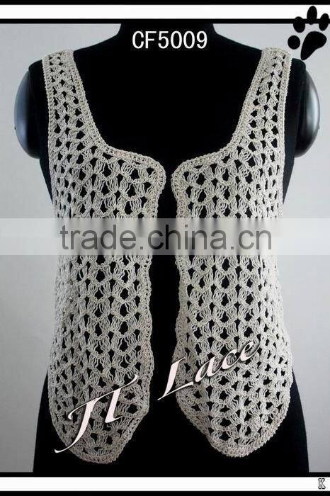 New Design Garment Embroidery Cotton Lace Vest