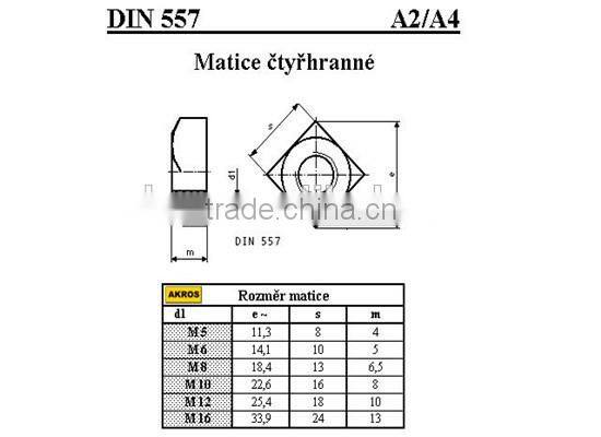 made in china steel galvanized square nut