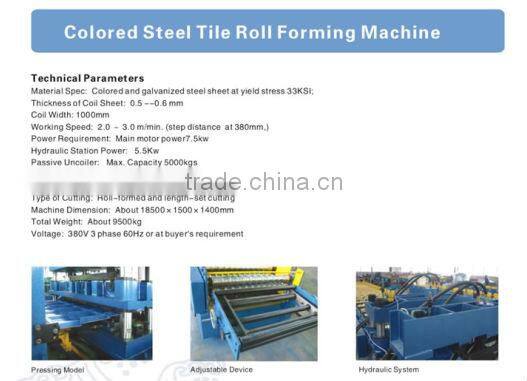 Used Roll Forming Machine/ roofing tile Machine 35-125-750(875)