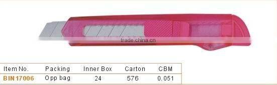 Knife cutter with plastic handle