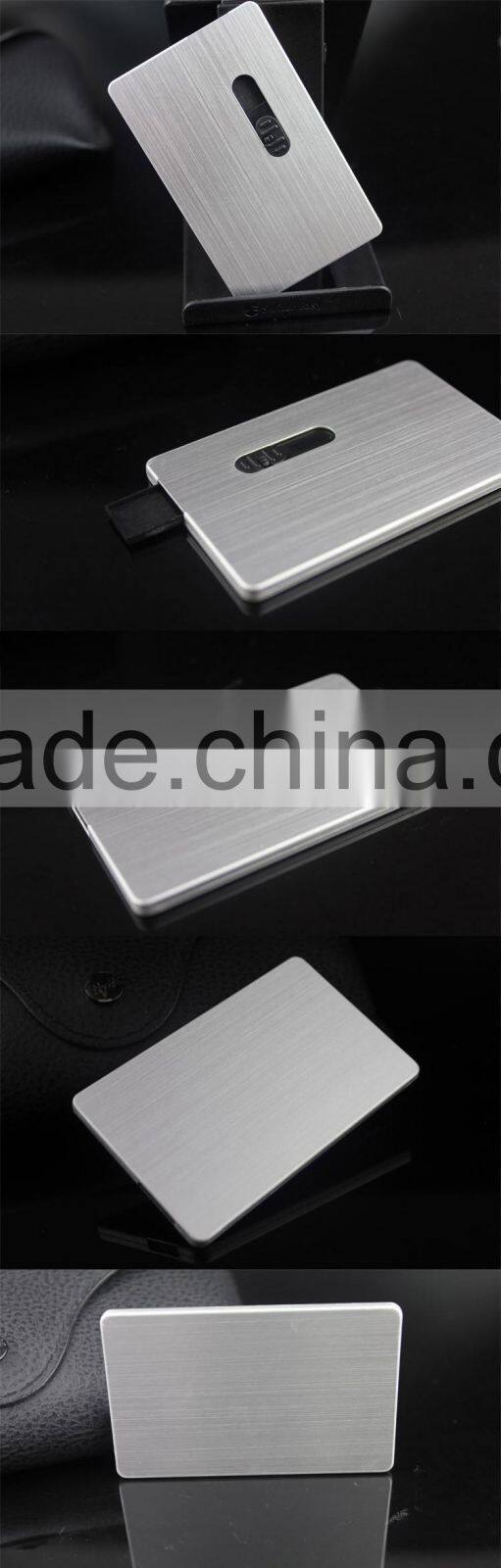 Super Slim Aluminum Material USB Flash Drive Push Button,Grade A Chips Credit Card Business USB Memory Stick Custom Painting