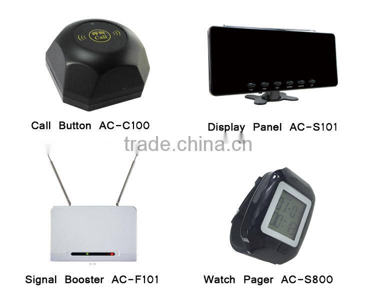 Hot Sell Strong Single Vibrator Table Pager Wireless Call Bell System