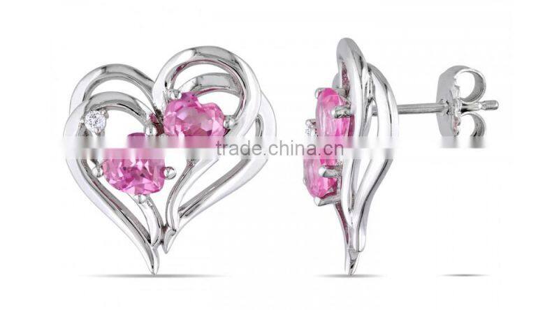 Fashion jewelry set engagement ring pink diamond