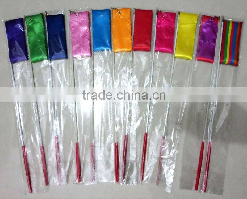 LOQ MOQ cheap Chinese silk Gymnastic Dance ribbons wholesale