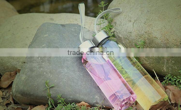 Custom logo printing 500ml insulated plastic water bottle with coloful protection bag