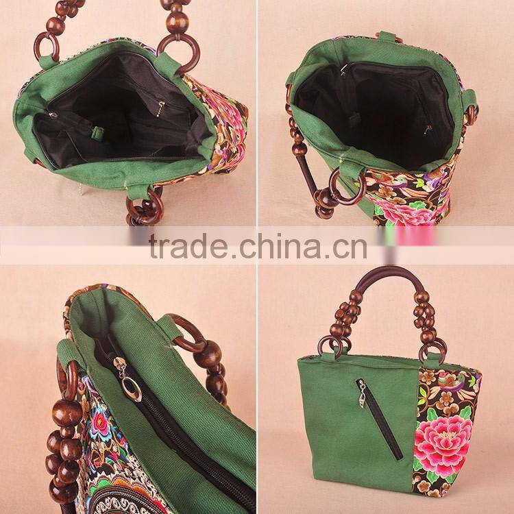 wholesale goods from china woman embroidery shoulder bags casual washed charms embroidery handbags