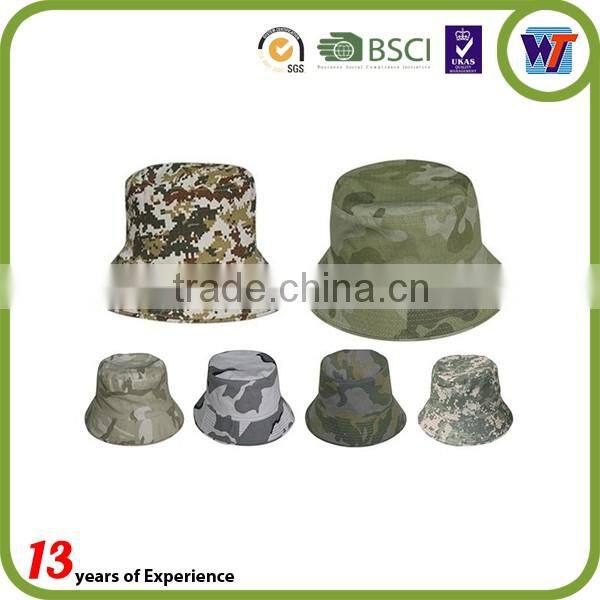 Cotton Military Bucket Caps Fishmen Camo Bucket Hats and Caps